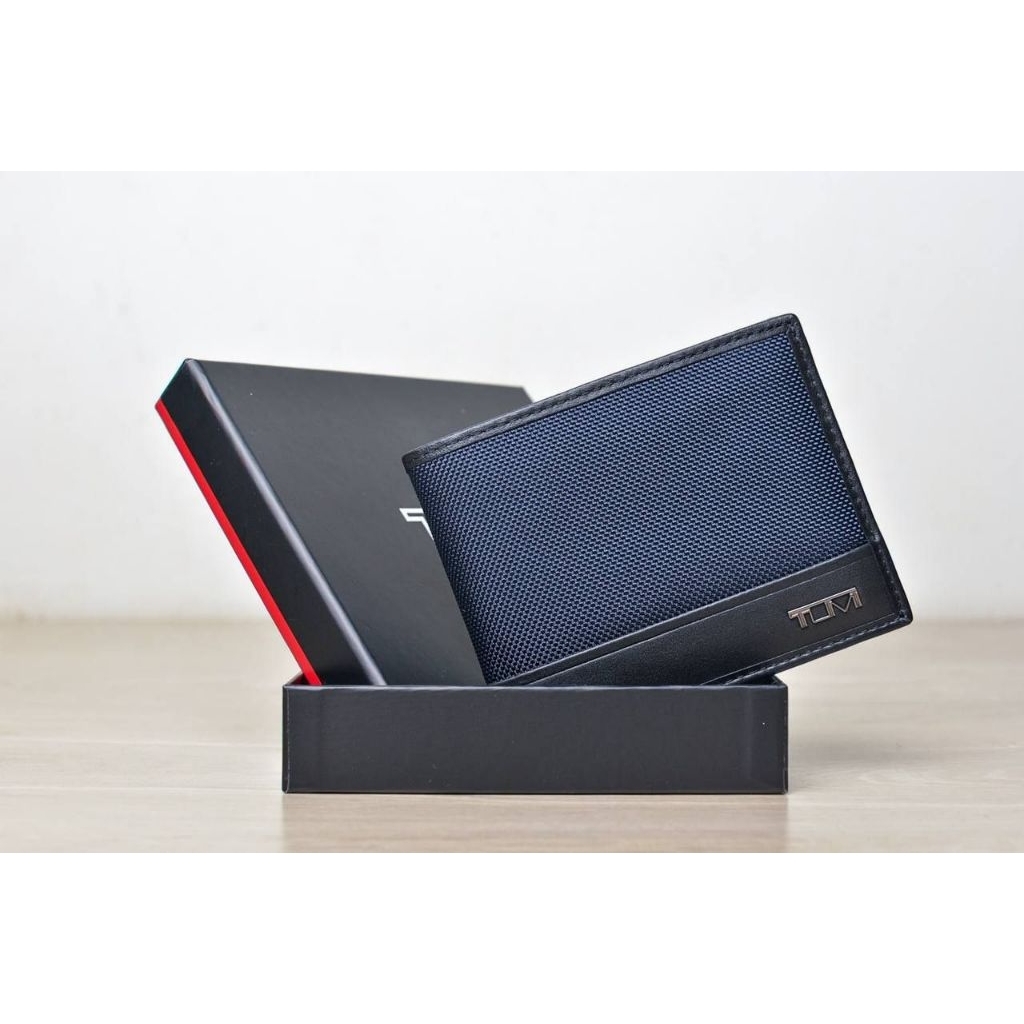 TUMI Global Removable Passcase With ID Navy/Black Wallet Men