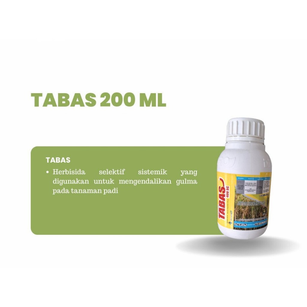 HERBISIDA TABAS 200ML. HERBISIDA SELEKTIF UNTUK PADI