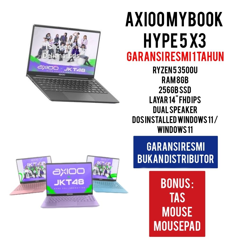 Laptop Axioo HYPE 5 Ryzen 5-5500U 8GB/256GB SSD 14" FHD IPS