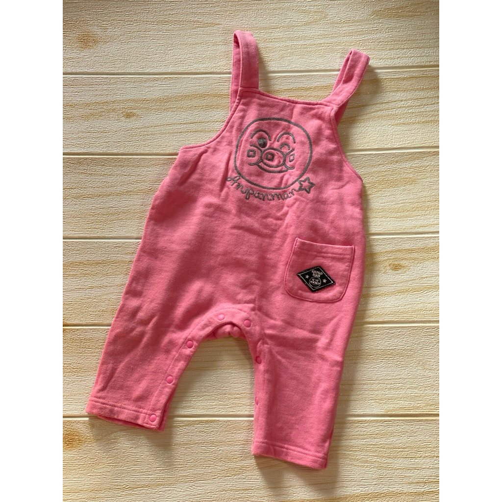 jp jumper romper ol overal overall baju kodok katun anak cewe brended anpanman size 70 6M 9M 1T