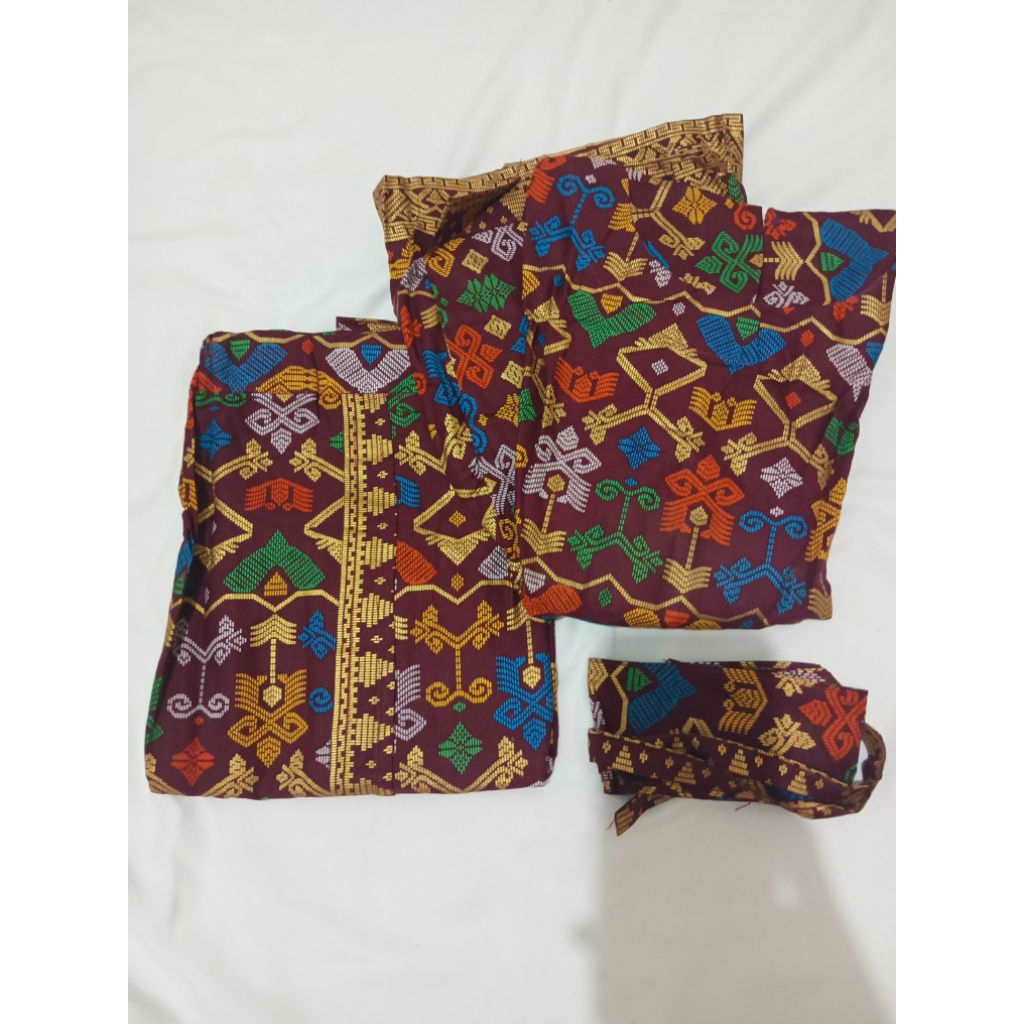 blus set | kebaya blus +rok maroon