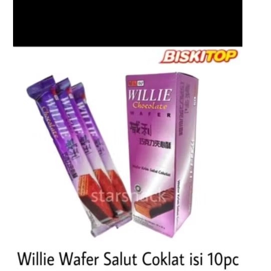biskitop Willie wafer salut coklat isi 10