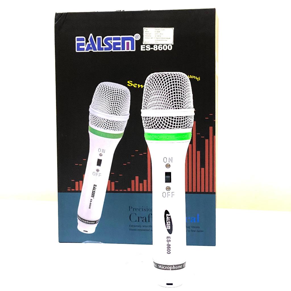 EALSEM Microphone Kabel ES8600 Microphone dynamic original ealsem warna Putih Garansi 1 Tahun
