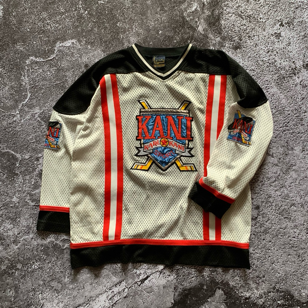 Vintage 90s Karl Kani Sport Hockey Jersey 2PAC Style | Jersey Hip Hop Pria