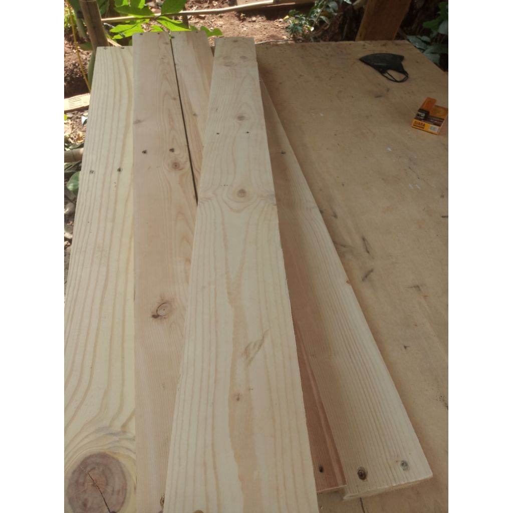10 PCS Kayu Jati Belanda 100x10x2 cm Bekas Palet Sudah Amplas Halus