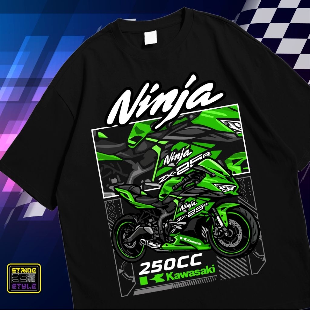 Kaos T-shirt Distro Otomotif Kawasaki Ninja ZX-25 R