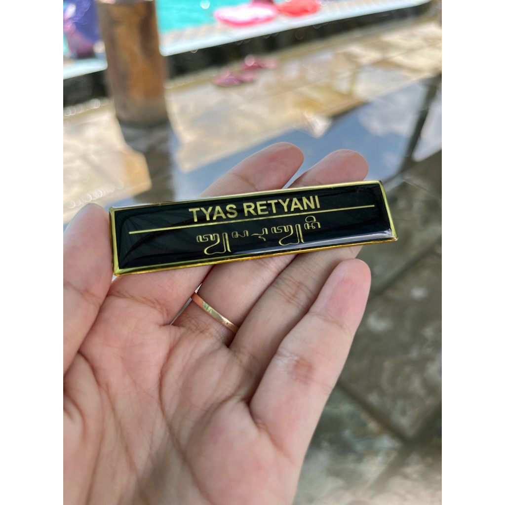 Name tag nama dada PNS acrilyc resin