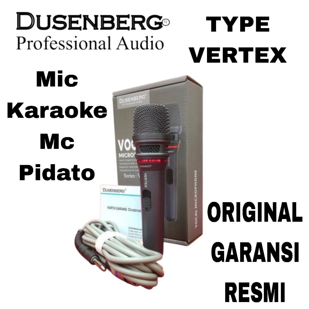 Mic Kabel Dyanmic - Dusenberg - Vertex adalah pilihan tepat untuk karaoke Anda. Kualitas suara yang 