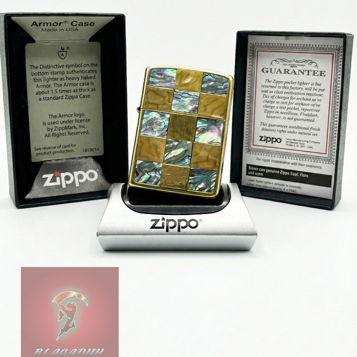 Korek Zippo gold ice Diamond Chess motif unik premium Original Made In USA