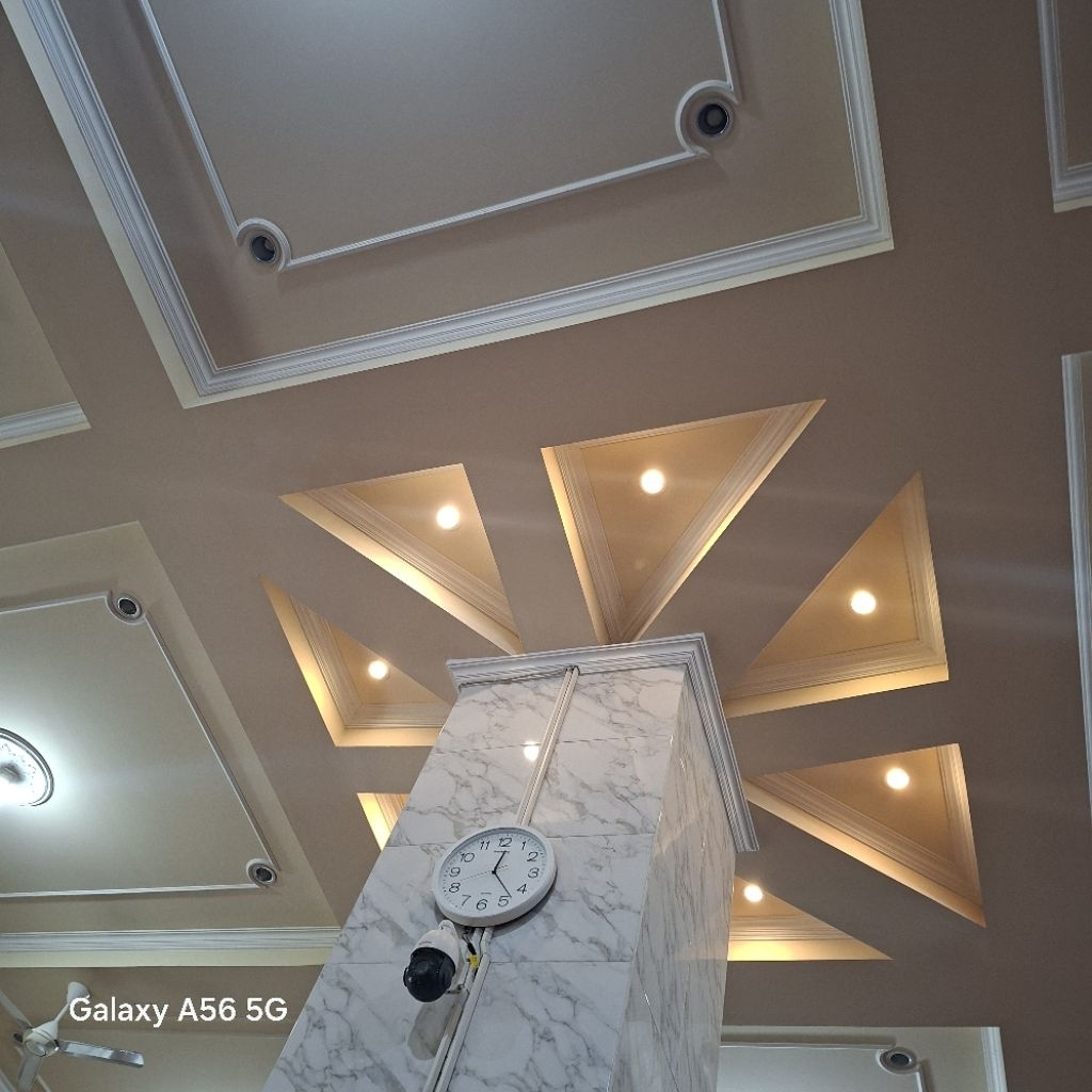 Plafon gypsum impian | Plafon gypsum terpasang'' Plafon gypsum rangka holo