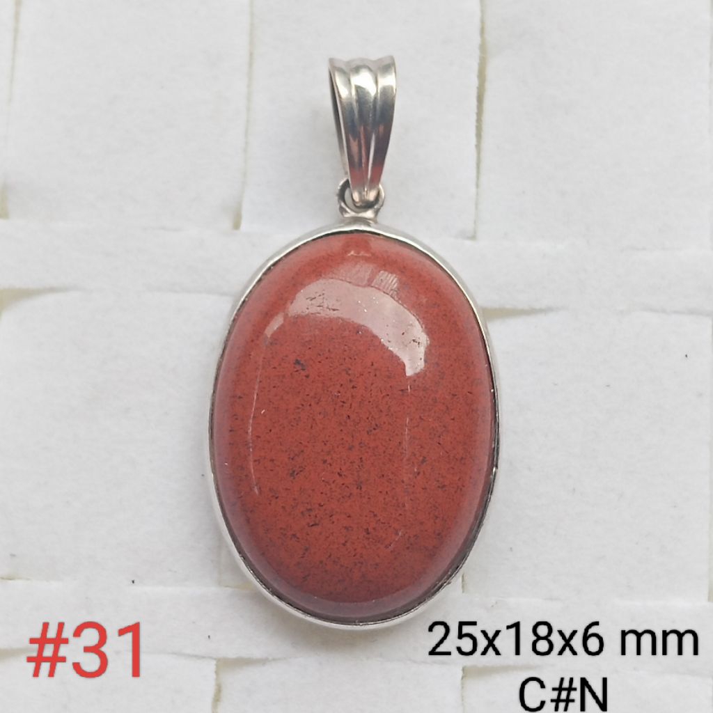 liontin batu natural red jasper_ sawo Kecik #31