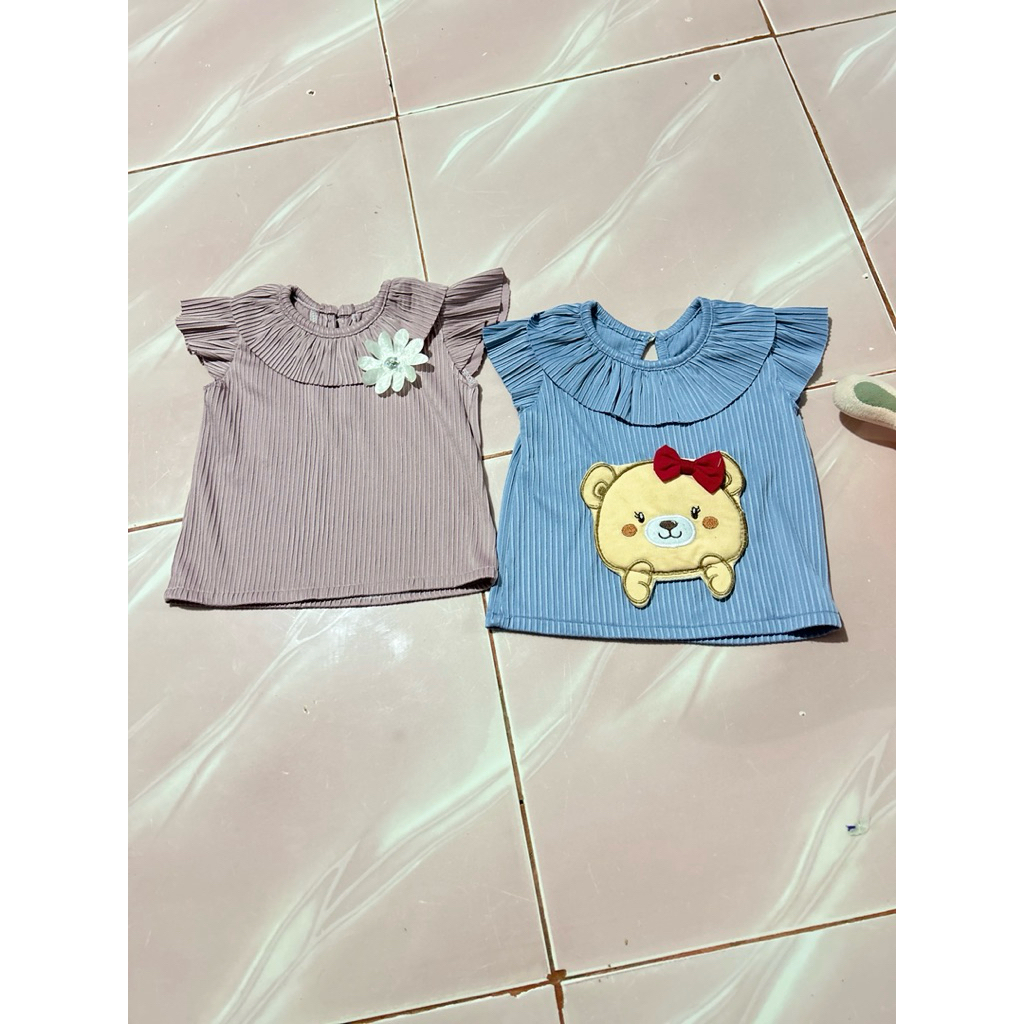 baju atasan bayi perempuan 6 7 8 9 sampai 12 15 bulan baju bayi prelov baju main cantik prelove baju