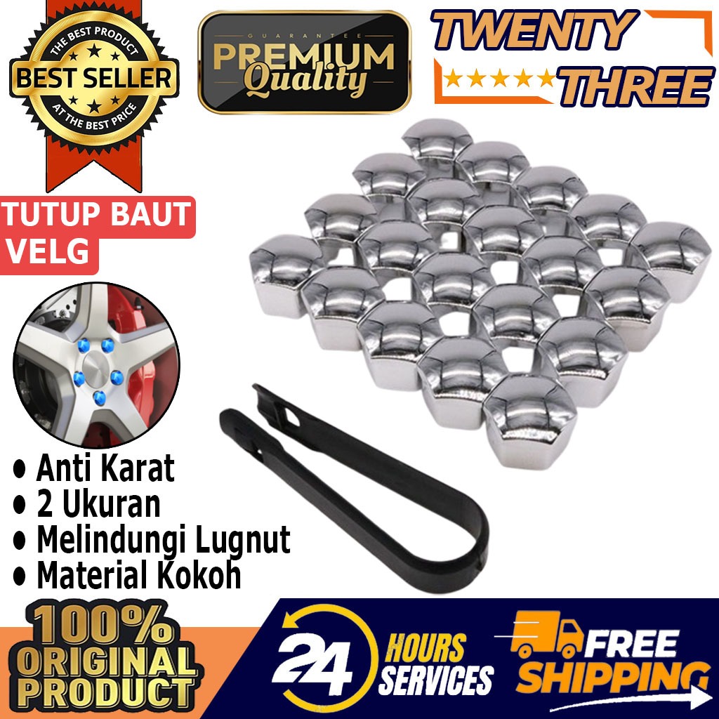 Isi 20pcs Tutup Baut Lug Nut Velg Mobil Variasi Ukuran 19/21mm Bahan Nilon Cover Kondom Baut Roda