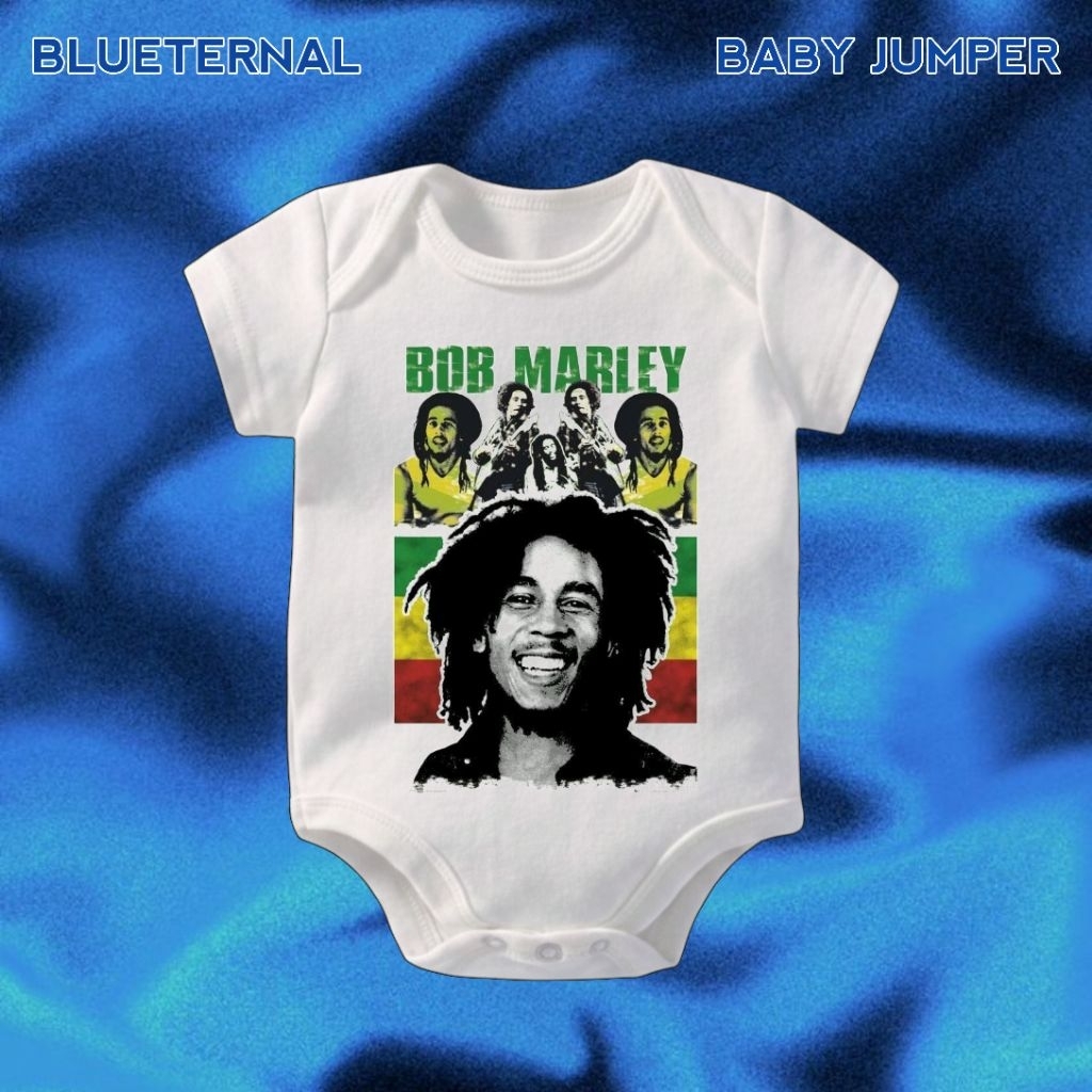 BABY JUMPER BOB MARLEY FACE | BABY JUMPER PUTIH | PAKAIAN BAYI | BAJU BAYI | BAJU ANAK KECIL | BABY 