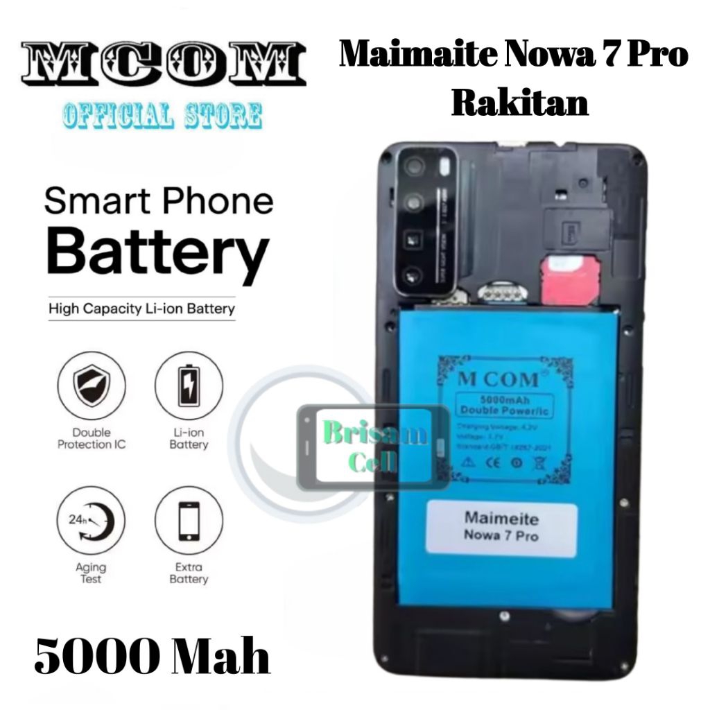 Battery Mcom Maimeite Nowa 7 Pro Batere Batre Baterai Double Power 5000 Mah