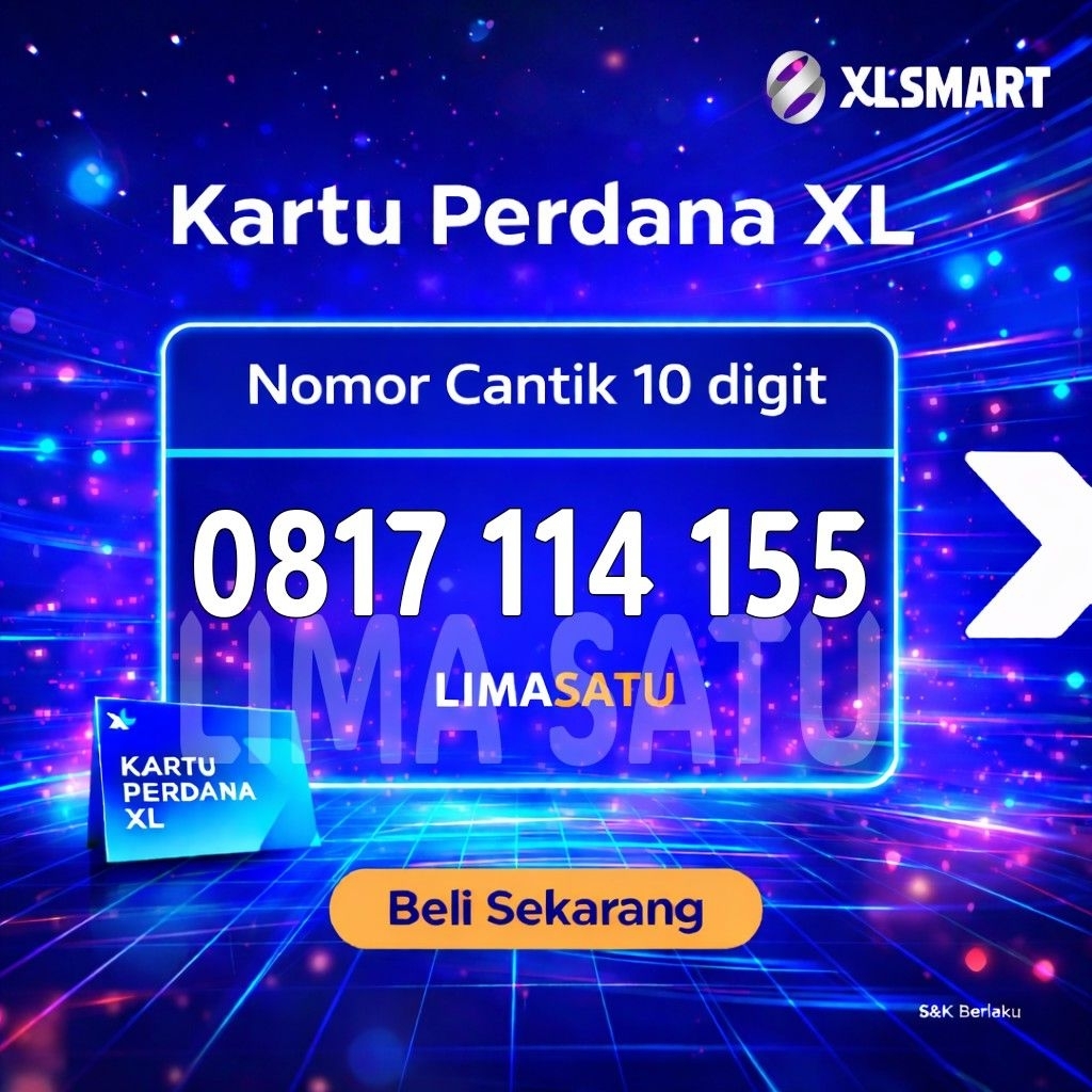 Kartu Perdana Nomor Cantik 10 digit XL Prabayar/isi ulang 4G/5G