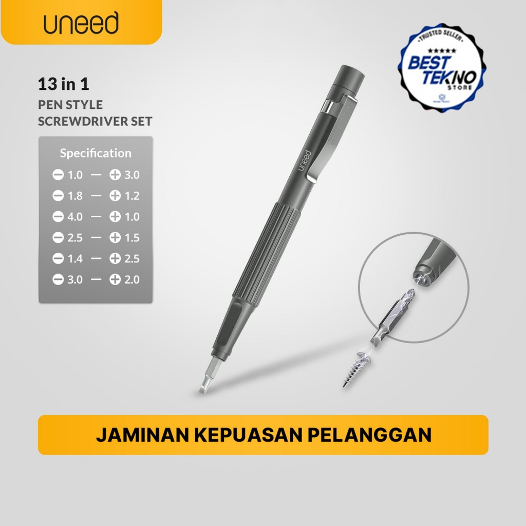 Obeng Pen UNEED USD605 Full 13 Set Premium Precision Screwdriver Pen Mini Mata Obeng Magnetic