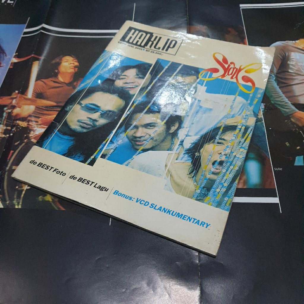 Majalah Musik Vintage Hai Haiklip Slank 2001 + BONUS BIG POSTER 2 SISI