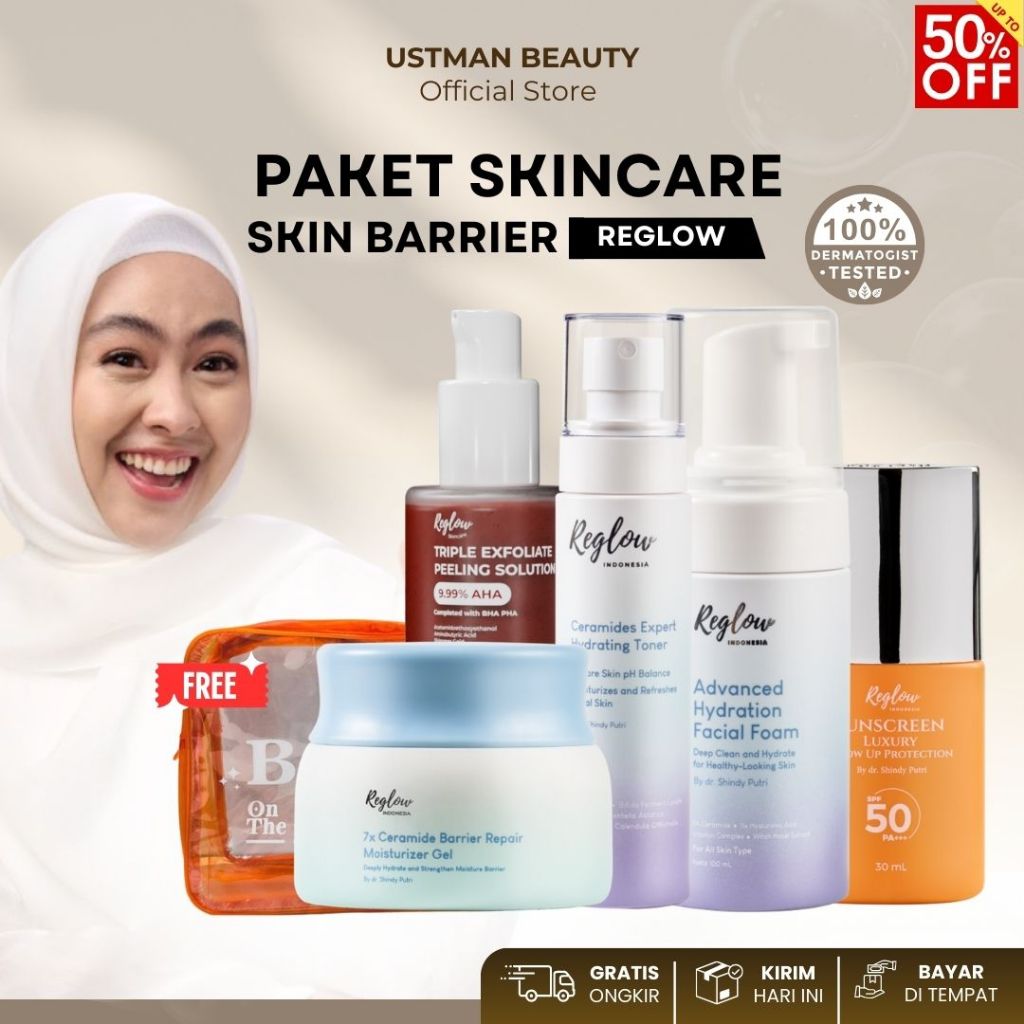REGLOW SKINCARE Paket Skin Barier Skincare Lengkap Perawatan Skin Barrier Kulit Sensitif Gratis Ongk
