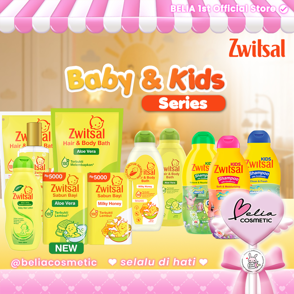 ™ BELIA ™ ZWITSAL Kids & Baby Series | Hair Lotion | Body Mist | Hair & Body Wash | Baby Soap Sabun 