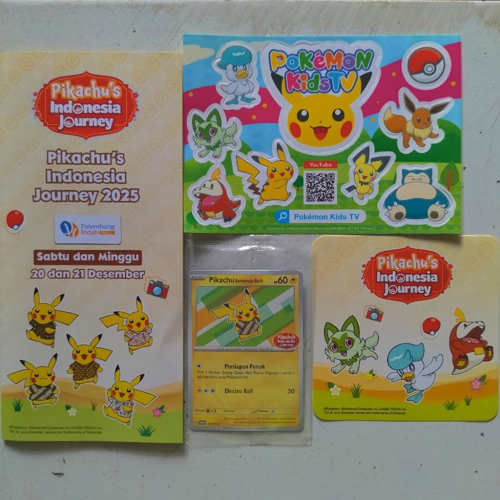Kartu Pokemon Pikachu Batik Promo Pikachu's Indonesia Journey Set