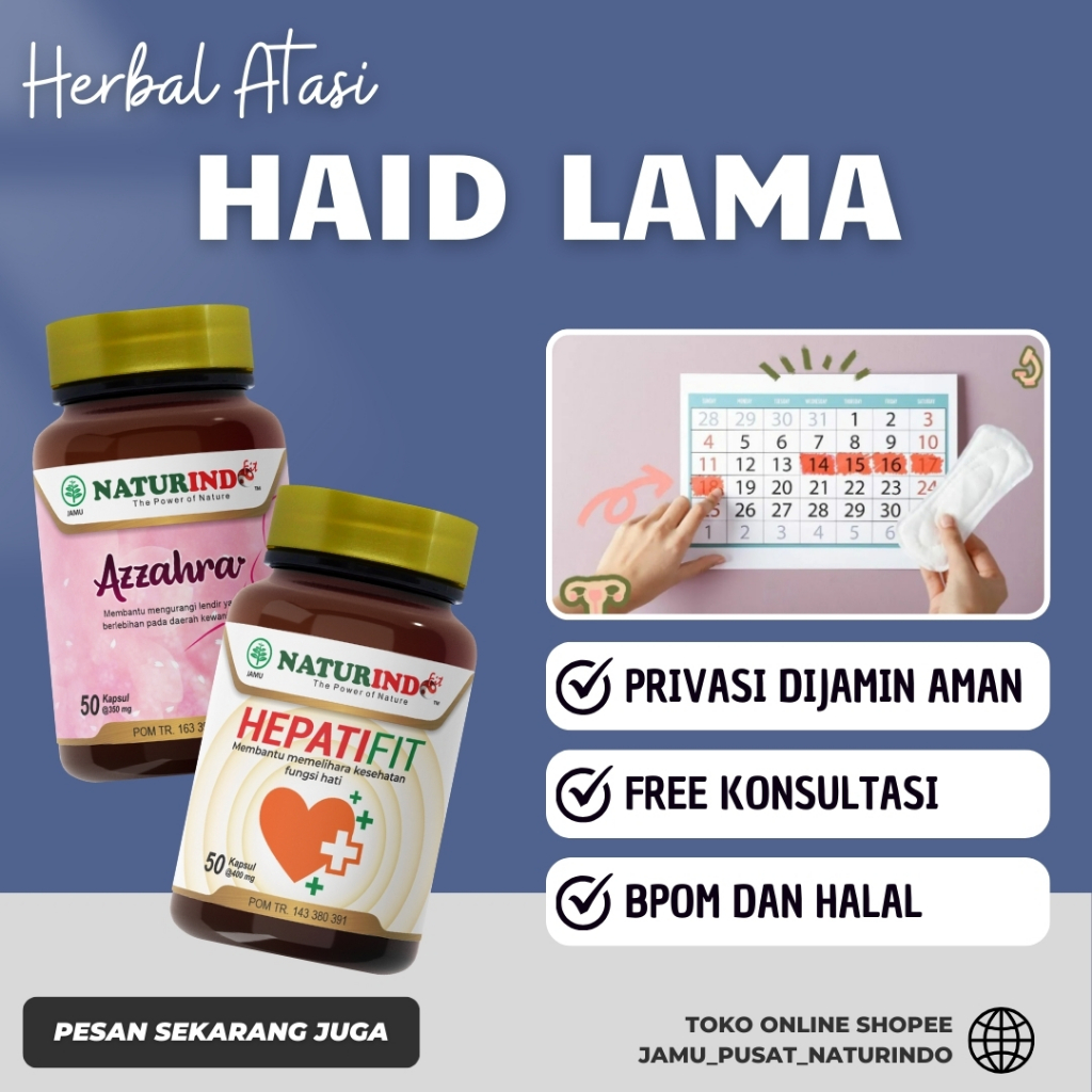 Obat Herbal Haid Berkepanjangan Haid Lama Haid Panjang Menstruasi Berkepanjangan Mens NATURINDO