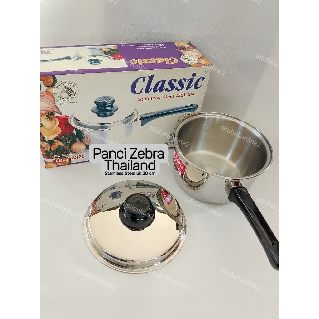 Zebra Thailand Sauce Pan 20cm - Panci Zebra Thailand Stainless Steel - Sauce Pan zebra Stainless Ste