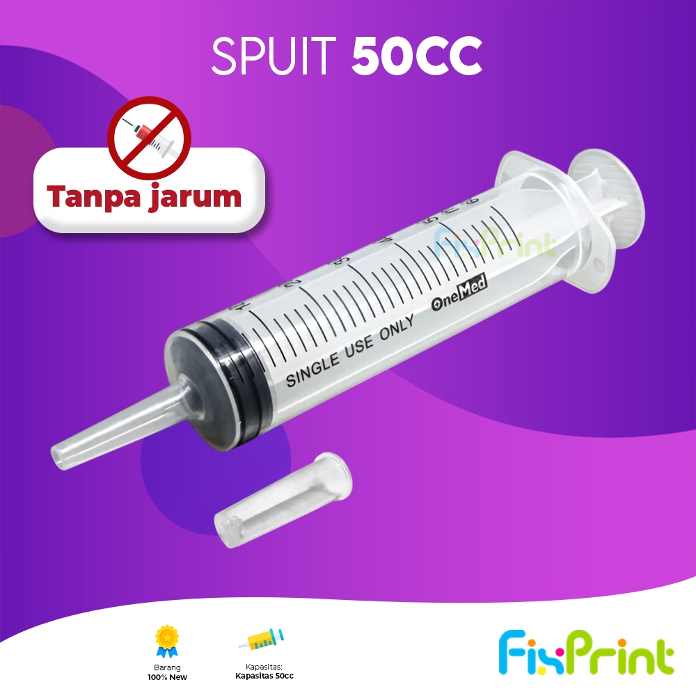 FixPrint Suntikan Tinta 50ml Syringe Spuid Ukuran 50ml Tanpa Jarum Suntik 50 ml Premium Murah 4.9 50