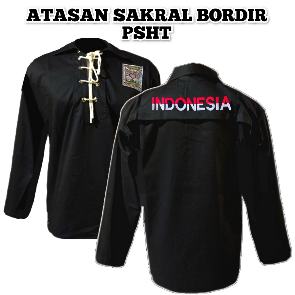 Sakral Warga PSHT Bordir Motif Indonesia-Baju Sakral PSHT-Baju Sakral Warga PSHT-Baju Terate