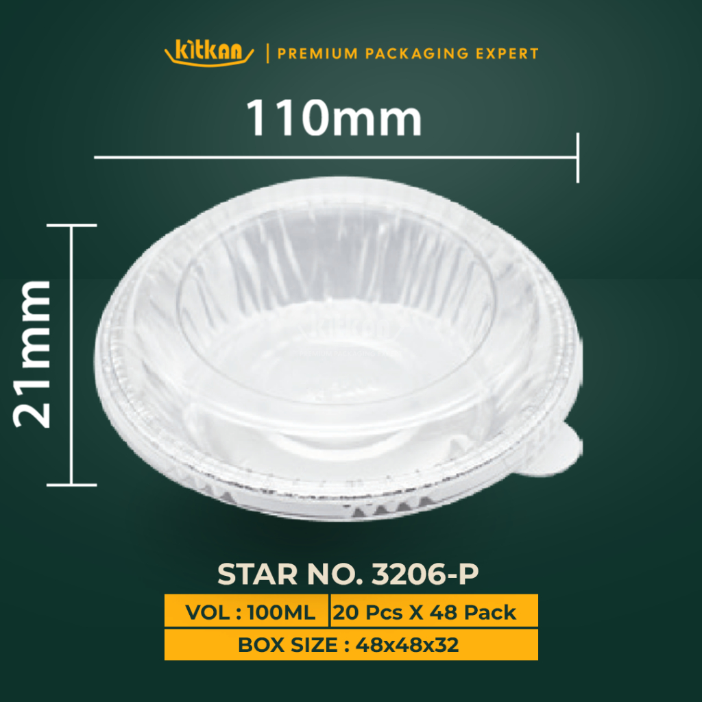 ( PREMIUM ) WADAH ALUMINIUM FOIL BULAT 3206-P
