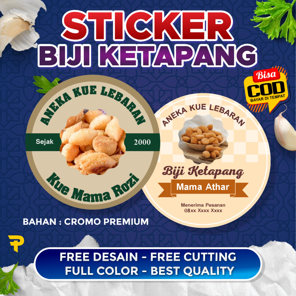 stiker kue adas stiker label kue biji ketapang stiker kue lebaran label kue lebaran label stiker mak