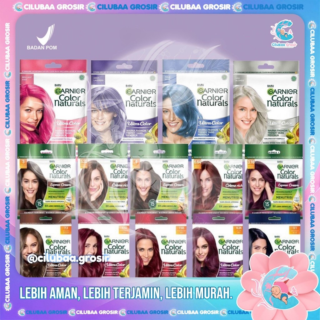 Garnier Color Naturals Sachet || Garnier Pewarna Rambut Natural Sachet
