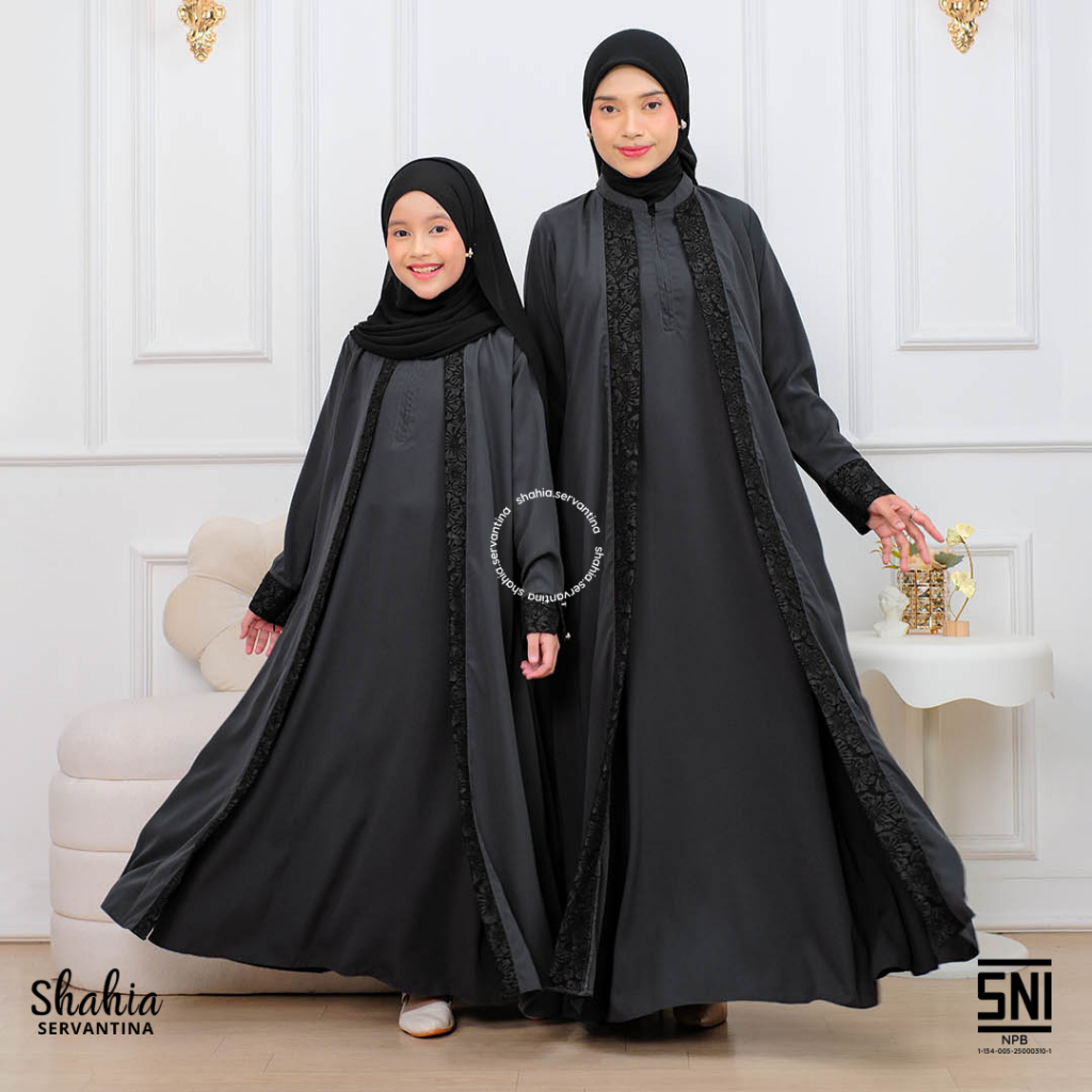 Shahia Servantina - Raisa Dress Gamis Couple Anak Perempuan Mom & Kids