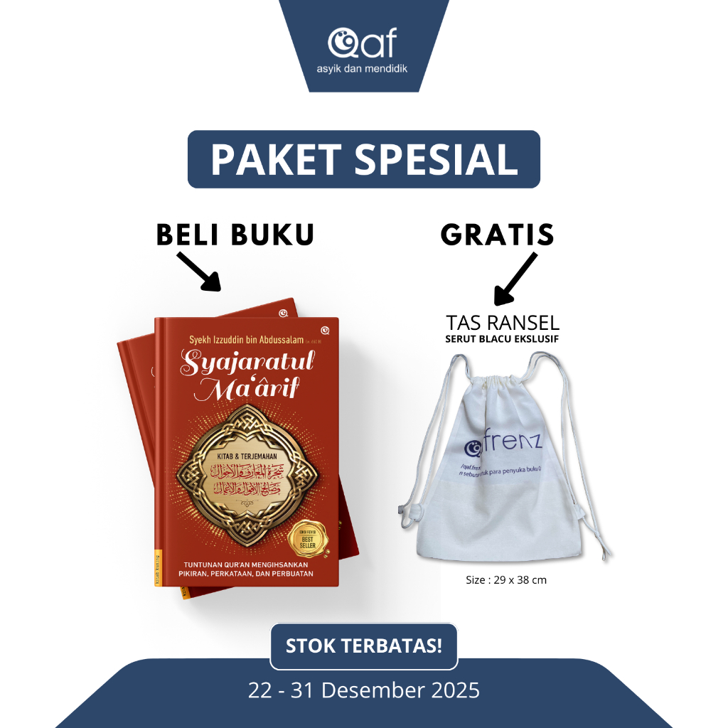 Buku Syajaratul Ma’arif (HC) | Terjemah Kitab Tasawuf Klasik | Penerbit Qaf | onus Tas ransel Blacu]