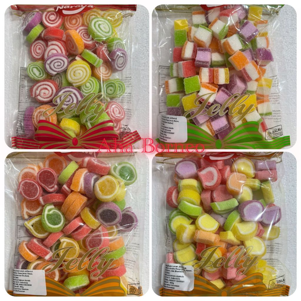 Jelly Aneka Rasa Buah Naraya / Permen Kenyal Rasa Buah Bentuk Sandwich dan Roll