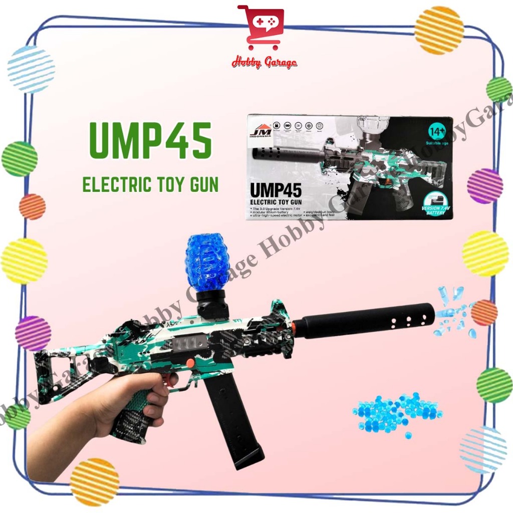 JM Indonesia Mainan Tembakan Anak WGG UMP45 Assault Rifle Water Gel Blaster Scar Gun Watergel UMP 45