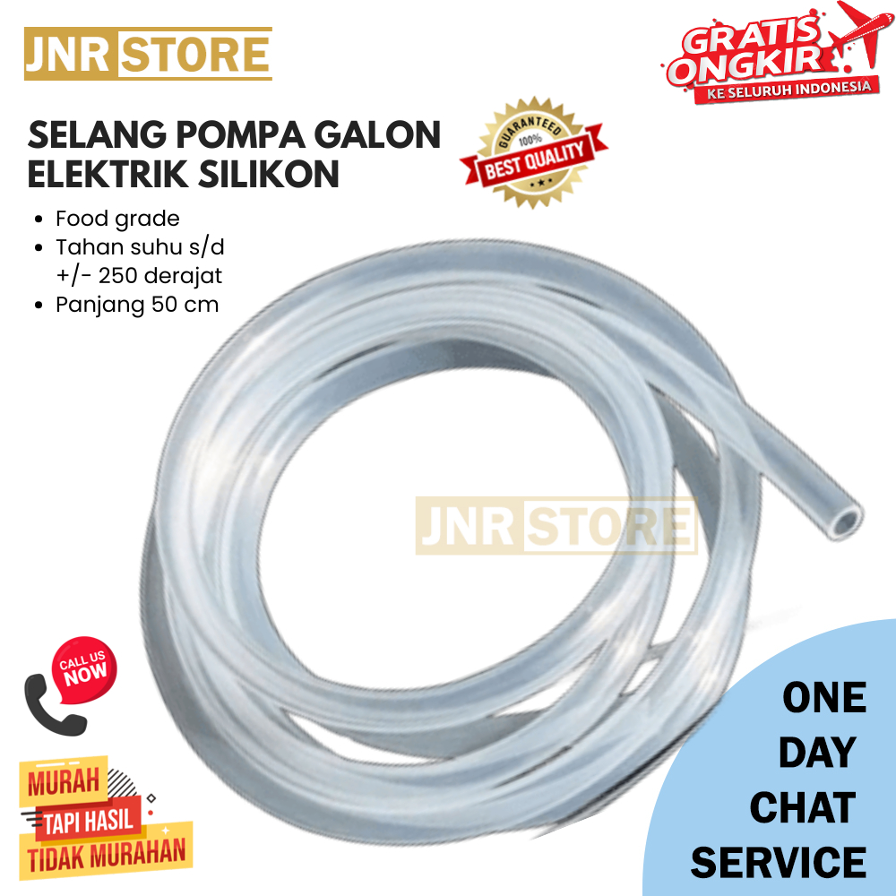 SELANG SILIKON UNTUK POMPA AIR GALON DISPENSER FOOD GRADE ELSTIS TAHAN PANAS