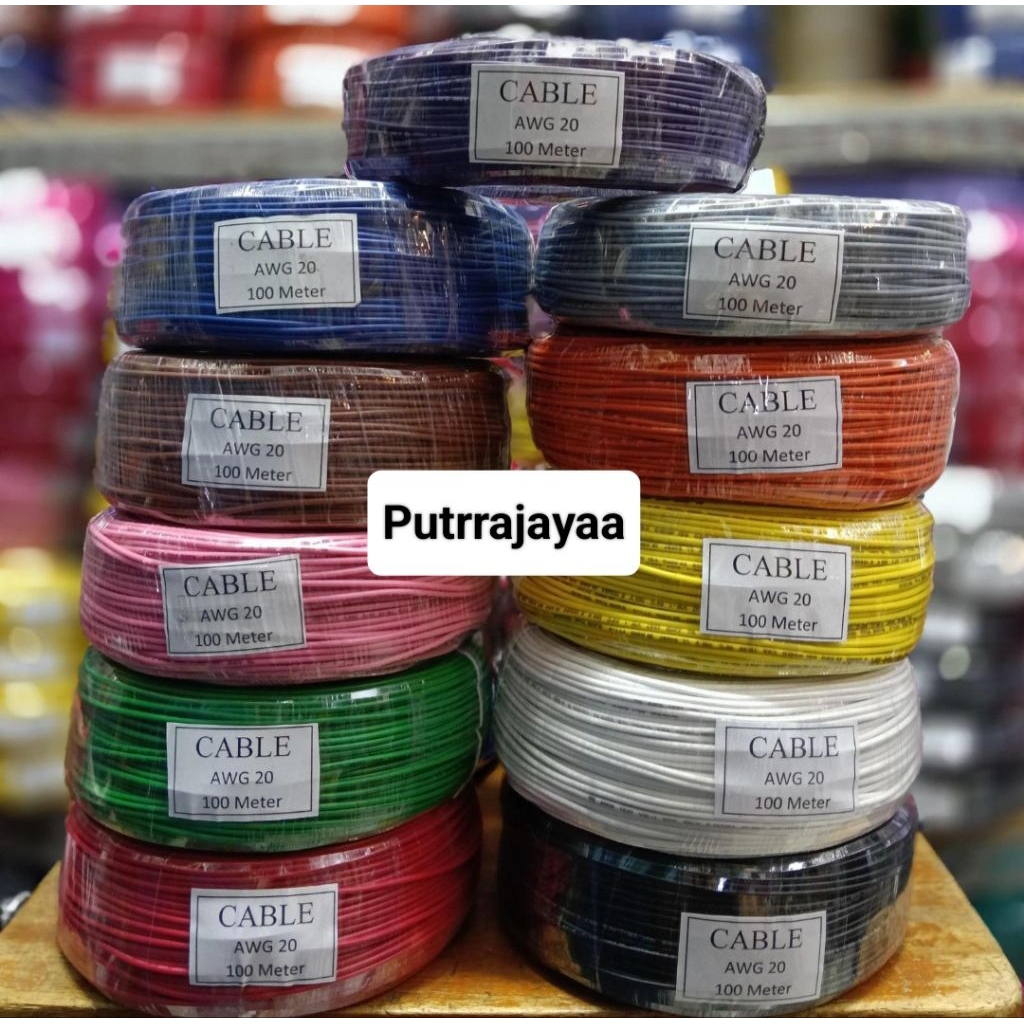 Kabel Awg20 Serabut Tembaga 100m / Kabel Awg 20 100meter