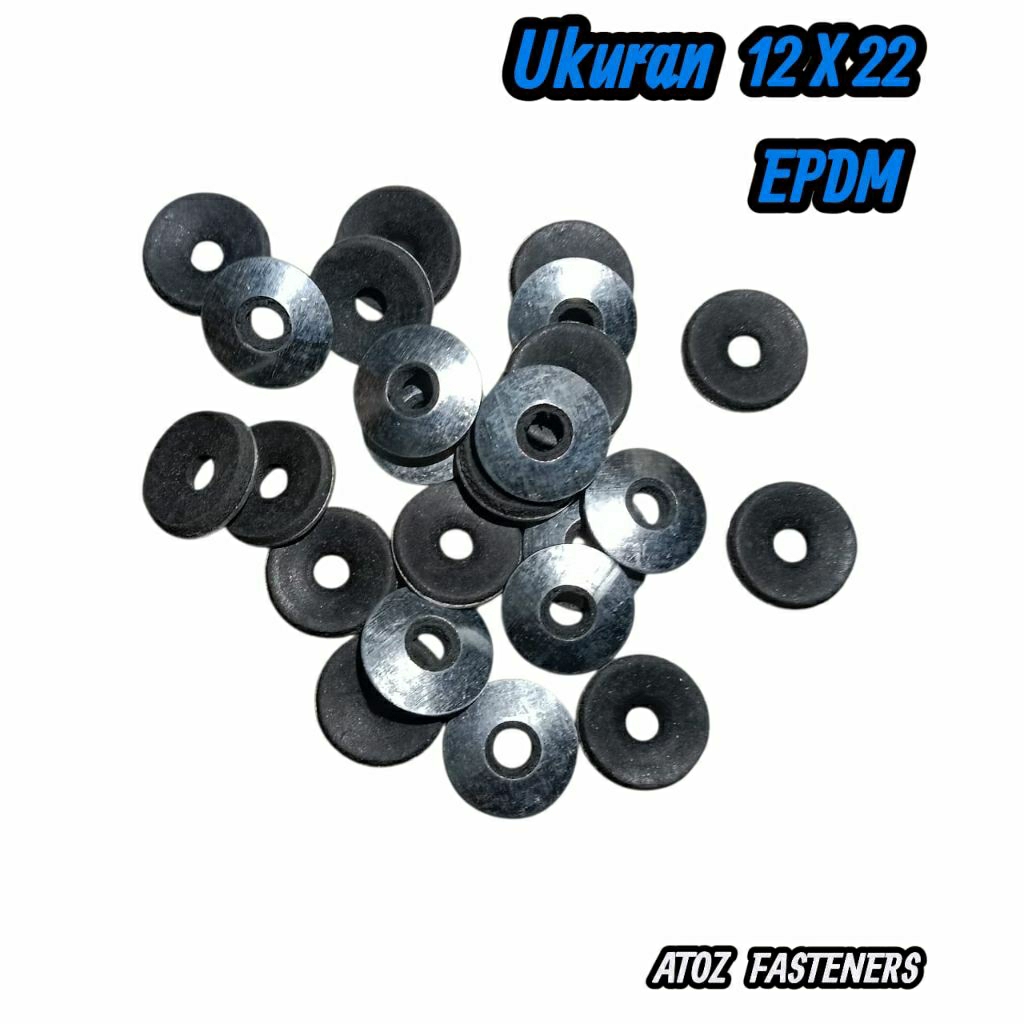 # Isi: 50 Biji. Seal Karet Ring Roofing 12 X 22 EPDM WASHER. Anti Bocor