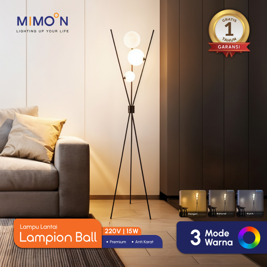 MIMOON Standing Lamp Lampu Standing Lampu Sudut Ruang Tamu Aesthetic Lampu Hias Ruang Tamu Aesthetic