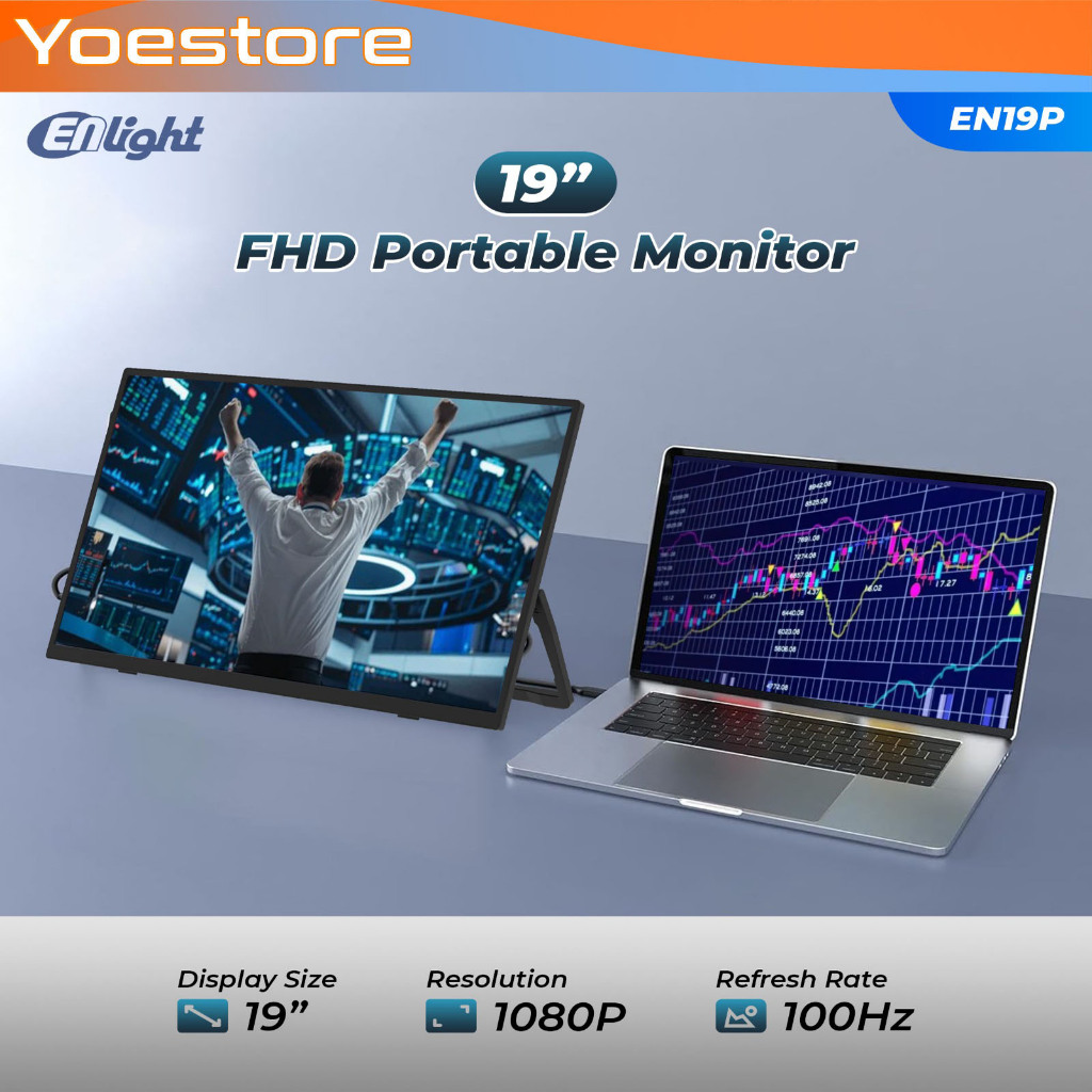 ENLIGHT MONITOR PORTABLE EN19P 18,5 INCH FULL HD 100HZ