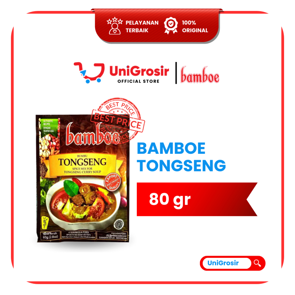 [UniGrosir] BAMBOE EXPORT TONGSENG BUMBU MASAK INSTAN ~ 80 gr