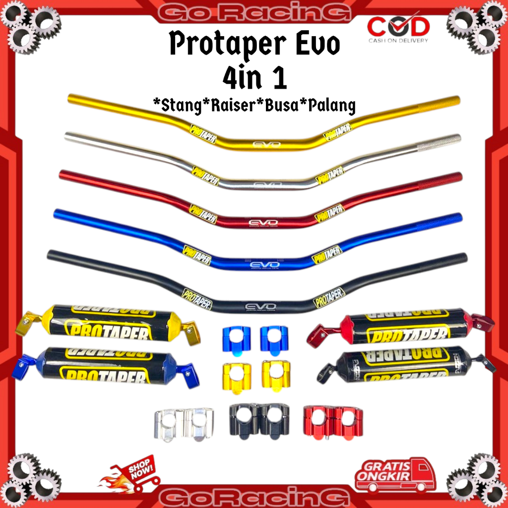 Stang PROTAPER Evo ceper Low - Fatbar High Tinggi SET Busa Palang Stang + Handgrip PROTAPER