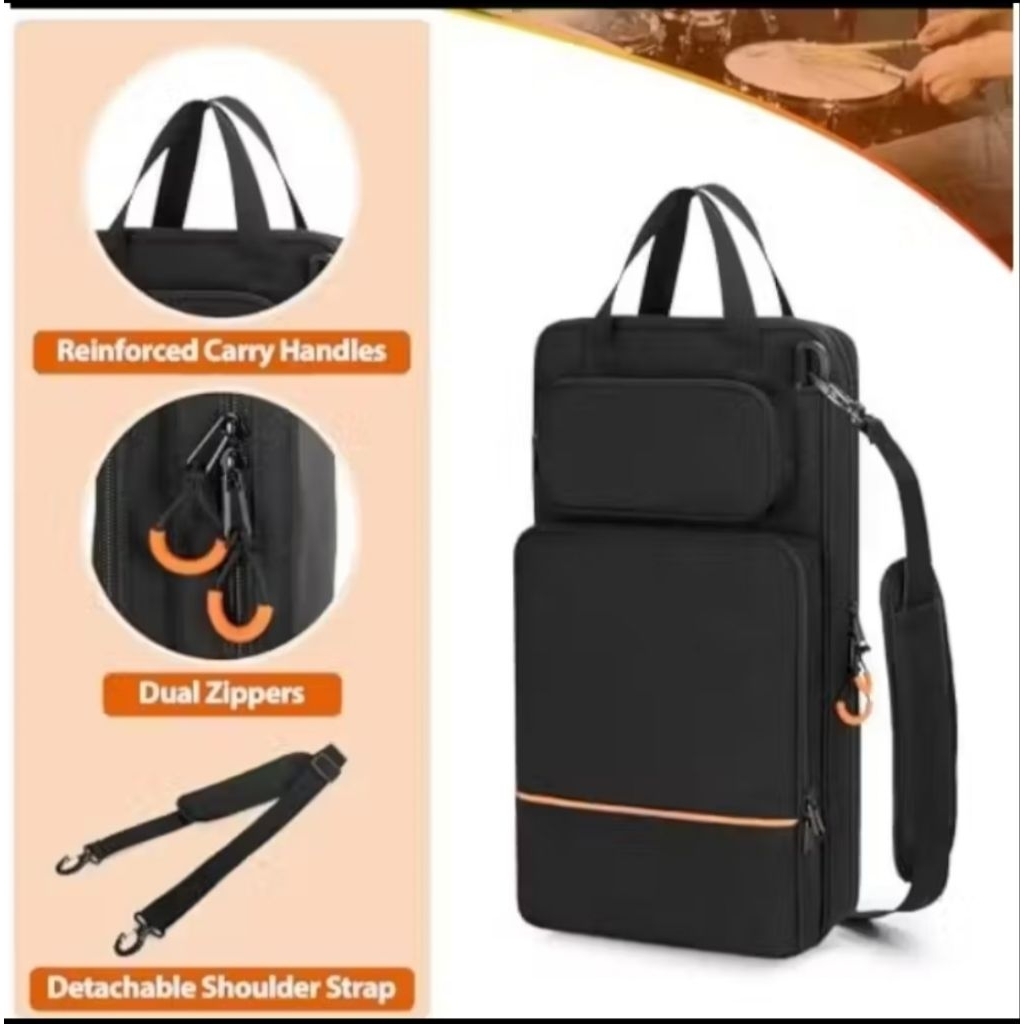 Tas Stick Drum Tas Mallet Stick Drum 2 IN 1 Tas Stick Drum Gantung Untuk Pemula Main Drum