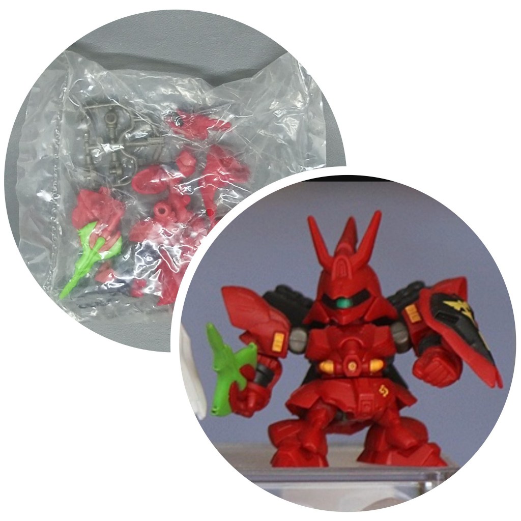 RARE MSN-04 Sazabi mobile suit Bandai Gashapon Senshi NEXT capsule toys the SD Gundam G Generation G