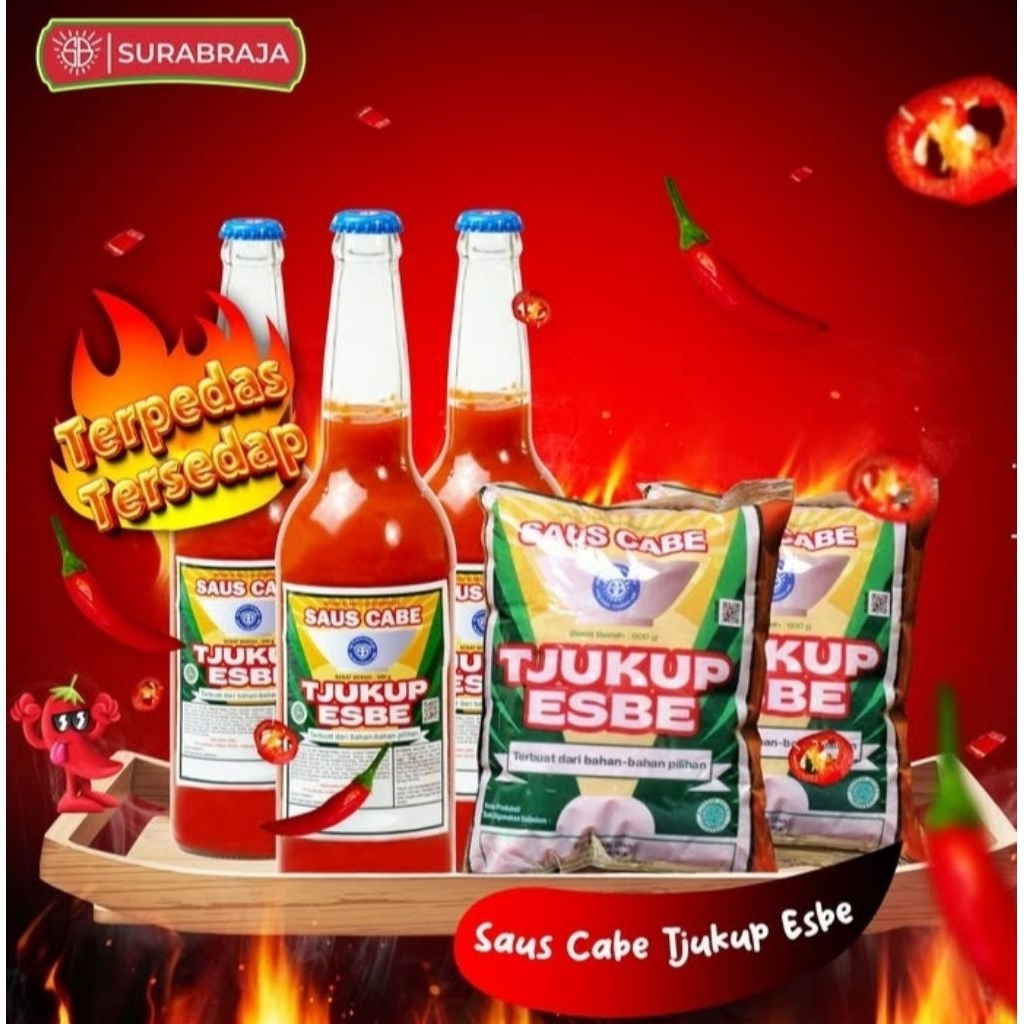 Saus Cabe Bantal Tjukup Esbe Surabraja 600gr Pedas Nampol 