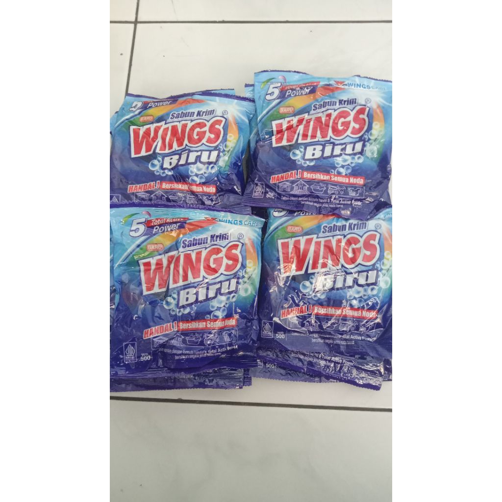 Sabun krim wings biru