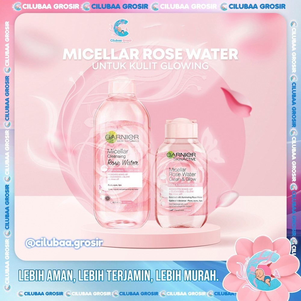Garnier Micellar Rose Water Cleanse & Glow 125mL ||  400mL