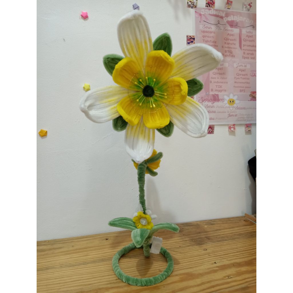 Lampu tidur kawat bulu / pipe cleaner lamp / lampu hias /.lampu meja