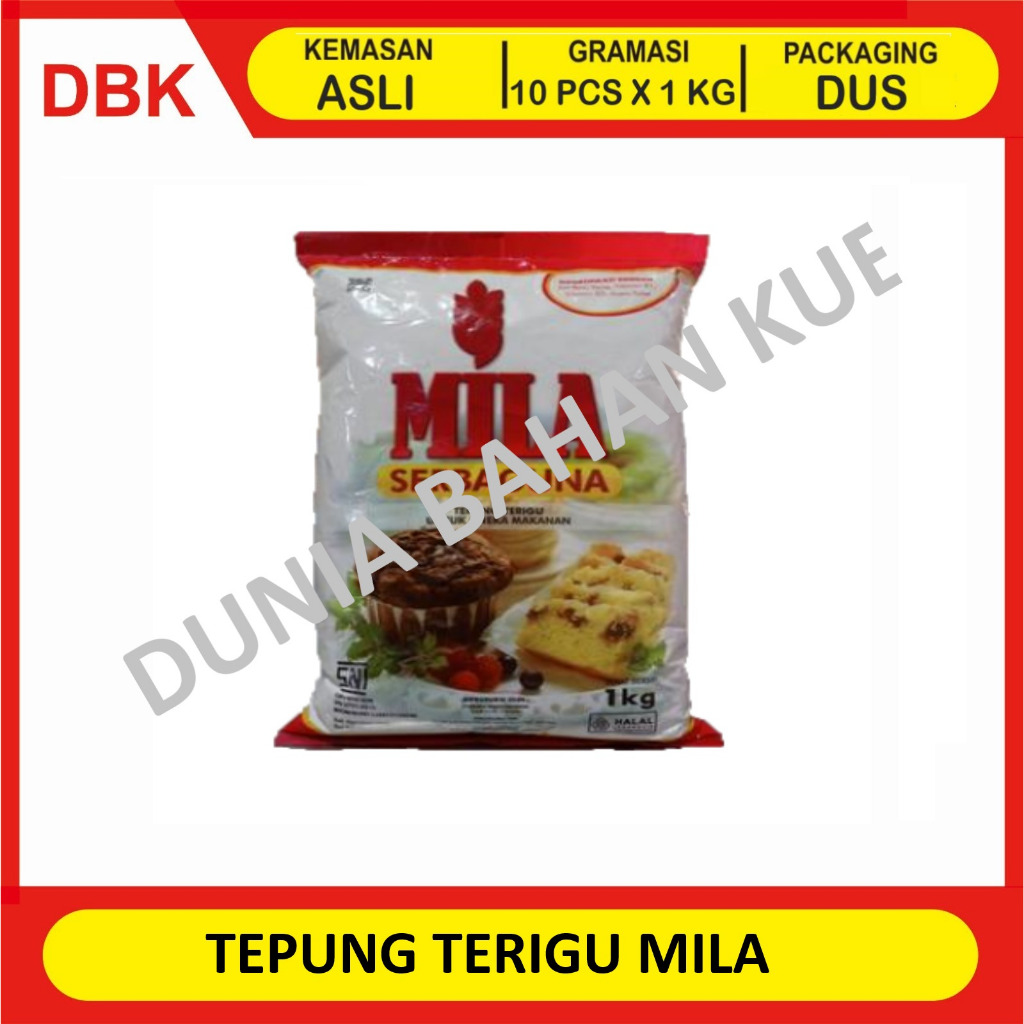 MILA TEPUNG TERIGU / TEPUNG TERIGU MILA KEMASAN 1 KG - 1 DUS ISI 10PCS